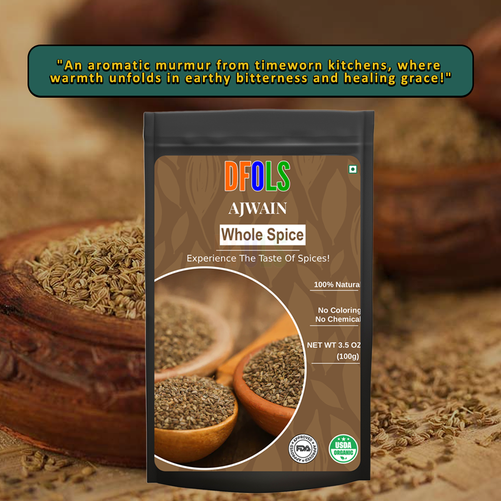 DFOLS Ajwain Whole Spice Cooking 0.22lb 3.5oz 100g アジョワンパウダー