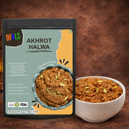 Akhrot Halwa | Traditional Indian Walnut Dessert Made with Pure Ghee & Milk | Rich, Authentic Flavor | Ready-to-Eat Sweet | Premium Quality Nut Halwa