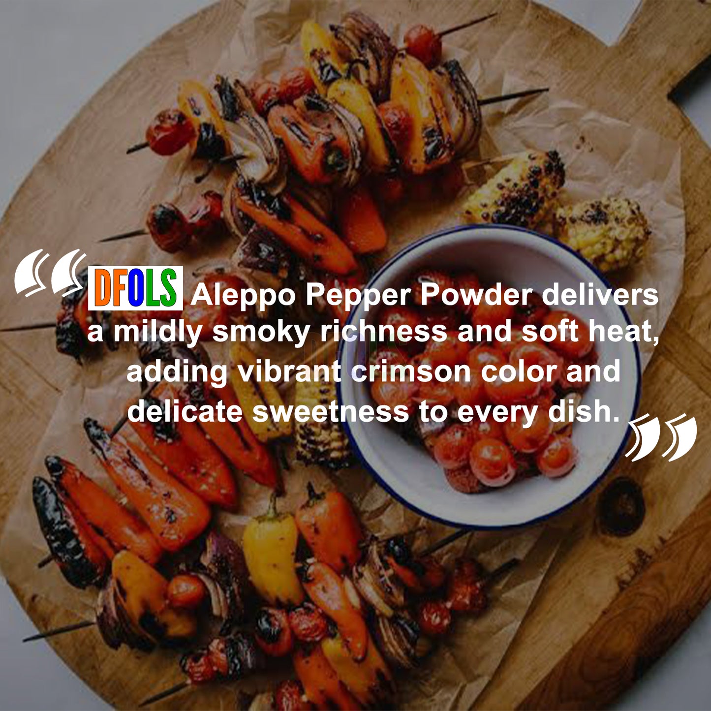 Organic Aleppo Pepper Flakes for Cooking and Food Seasoning - Ideal for Middle Eastern Cuisine - Aleppo Spice - Kosher - DFOLS