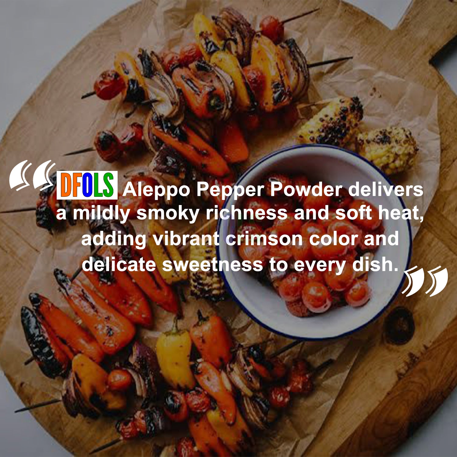 Organic Aleppo Pepper Flakes for Cooking and Food Seasoning - Ideal for Middle Eastern Cuisine - Aleppo Spice - Kosher - DFOLS