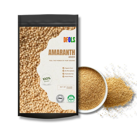 DFOLS Organic Amaranth | Natural, Non-GMO, Gluten-Free | Rich in Protein, Fiber, Calcium & Antioxidants | Superfood for Energy, Digestion & Immunity