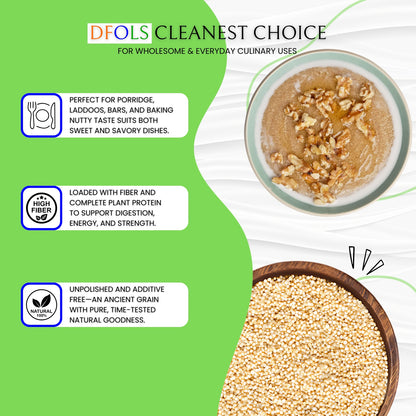 DFOLS Organic Amaranth | Natural, Non-GMO, Gluten-Free | Rich in Protein, Fiber, Calcium & Antioxidants | Superfood for Energy, Digestion & Immunity