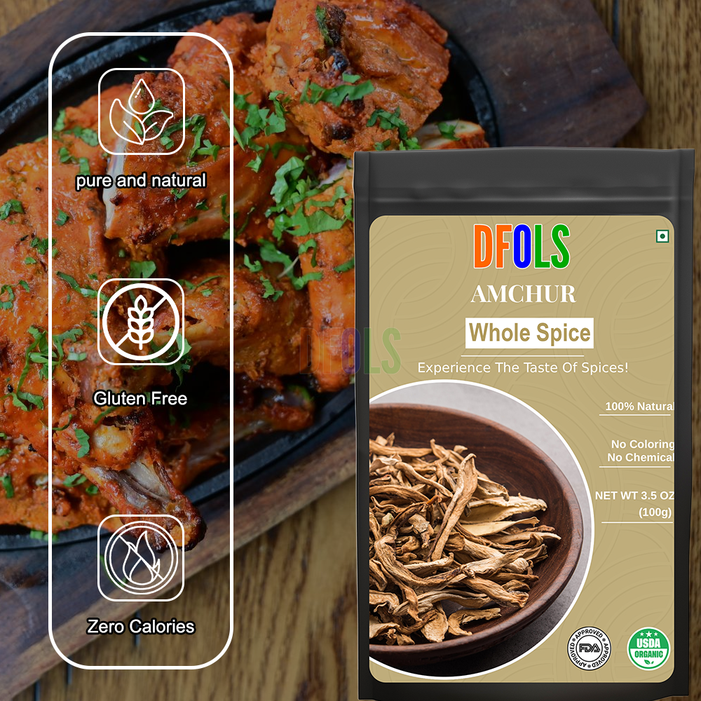 DFOLS Amchur Whole Spice Cooking 0.22lb 3.5oz 100g アムチュールパウダー