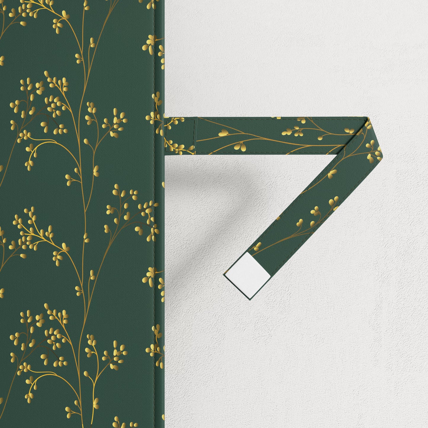 DFOLS Lemonleaf Printed Curtains – Elegant Green Floral Door Curtain Set