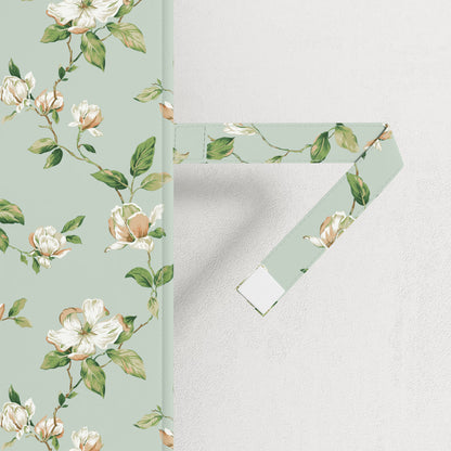 DFOLS Petal Aqua Floral Blackout Curtains – Premium Double Layer Curtain Set