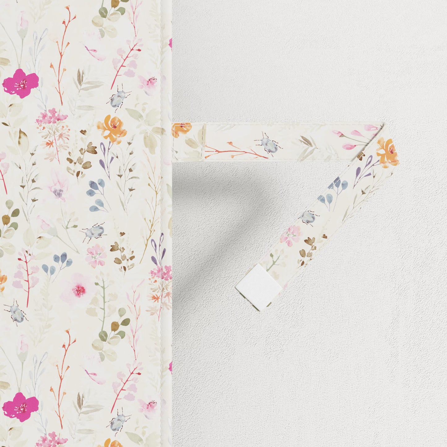 DFOLS Splash Beige Blackout Curtains – Double Layer Floral Curtain Set