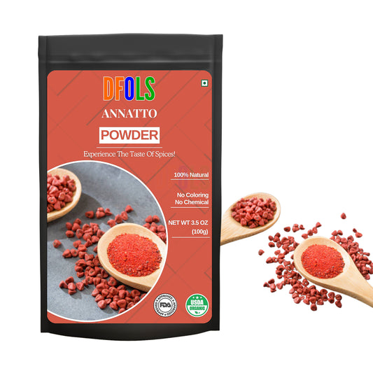 Organic Annatto Seeds | All-Natural Achiote Seeds Spice for Rice, Cheese, Sauces, Achiote Paste, Recado Rojo | Perfect for Meats, Poultry, Fish & Everyday Cooking - DFOLS