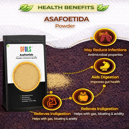 Dfols Asafoetida Powder 100g (3.5oz / 0.22lb) Pure Natural Indian Spice – ヒングパウダー