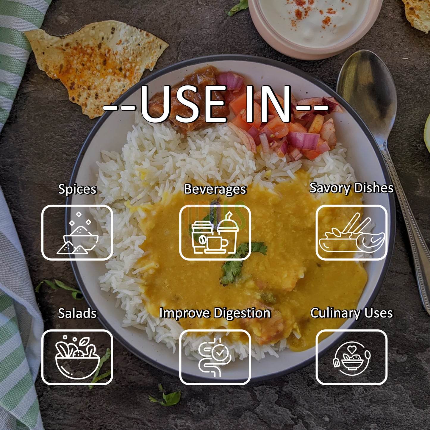 Organic & Natural Asafoetida (Hing) | Salt-Free, Vegan, Non-GMO Indian Spice | Best Onion-Garlic Substitute | Pure & Aromatic Cooking Spice - DFOLS