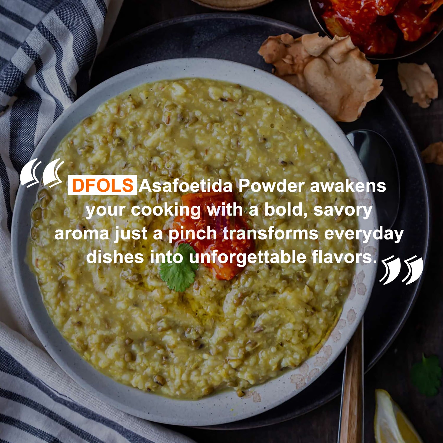 Organic & Natural Asafoetida (Hing) | Salt-Free, Vegan, Non-GMO Indian Spice | Best Onion-Garlic Substitute | Pure & Aromatic Cooking Spice - DFOLS