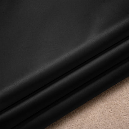 DFOLS Solid Black Triple Weave Blackout Curtains – 99% Light Blocking Door Curtain Set