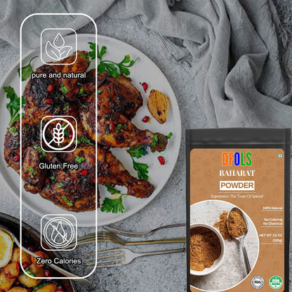 Premium Baharat Spice Blend by Spice + Leaf | Aromatic Middle Eastern Seasoning | Kosher, Vegan, Salt-Free, Dairy-Free & Preservative-Free | All-Natural Cooking Spice Mix - DFOLS