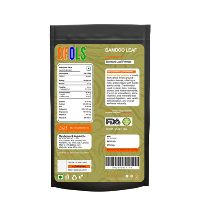 Bamboo Leaf Powder – Natural Detox & Immune Support Supplement | High in Antioxidants, Chlorophyll & Silica | Boosts Vitality, Skin Health & Daily Wellness