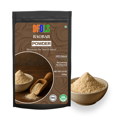Pure Organic Baobab Powder | Natural Vitamin C Superfood | Rich in Antioxidants & Essential Nutrients | Supports Immunity, Digestion, Energy & Skin Health | Gluten-Free | Vegan
