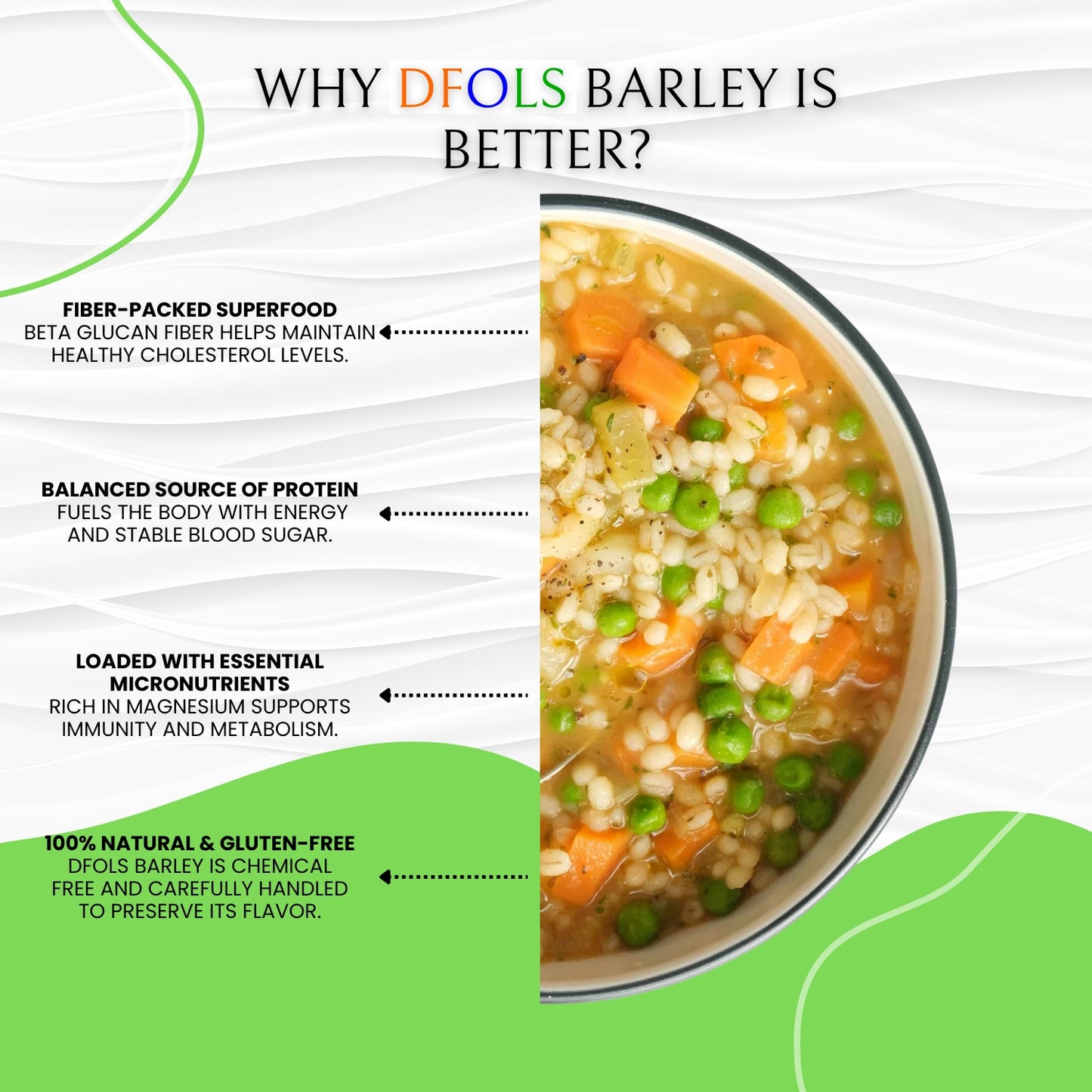 DFOLS Premium Barley | Natural, Non-GMO & Gluten-Free | High Fiber & Protein | Superfood for Digestion, Weight Management, Heart Health & Daily Nutrition