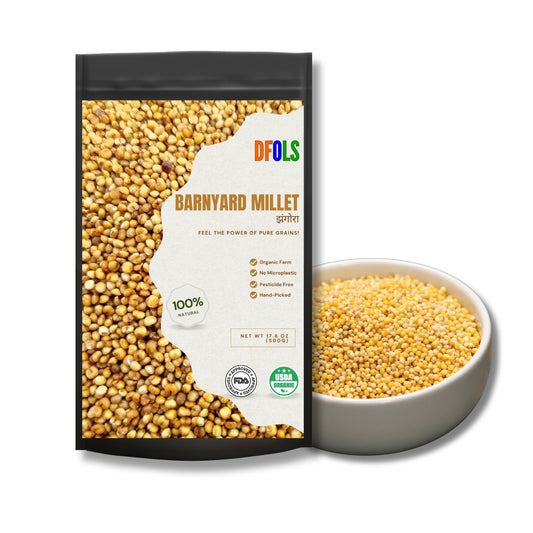 DFOLS Organic Barnyard Millet | Natural & Gluten-Free Super Grain | High Fiber, Low GI, Pesticide-Free | Hand-Picked Premium Quality Millet