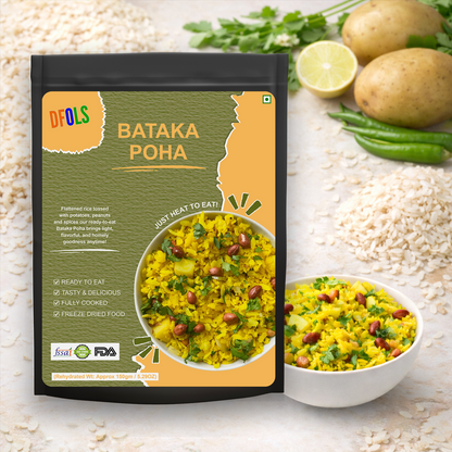 Instant Bataka Poha | Traditional Indian Flattened Rice Snack with Potato | Quick & Easy Ready Meal | Authentic Taste | Light & Tasty Breakfast or Snack Option