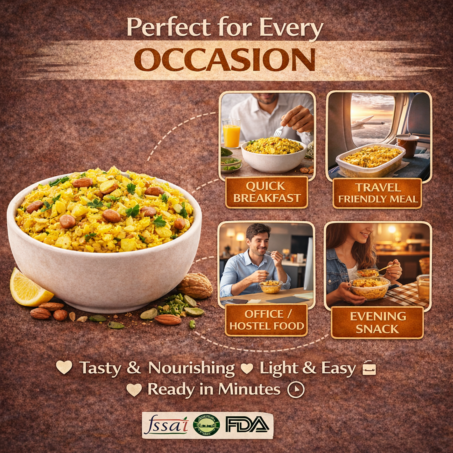 Instant Bataka Poha | Traditional Indian Flattened Rice Snack with Potato | Quick & Easy Ready Meal | Authentic Taste | Light & Tasty Breakfast or Snack Option