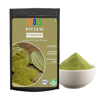 Premium Bay Leaf Powder | Rich Aroma & Flavor | Ideal for Curries, Stews, Soups, Biryani & Rice Preparations | Made from High-Quality Bay Leaves - DFOLS