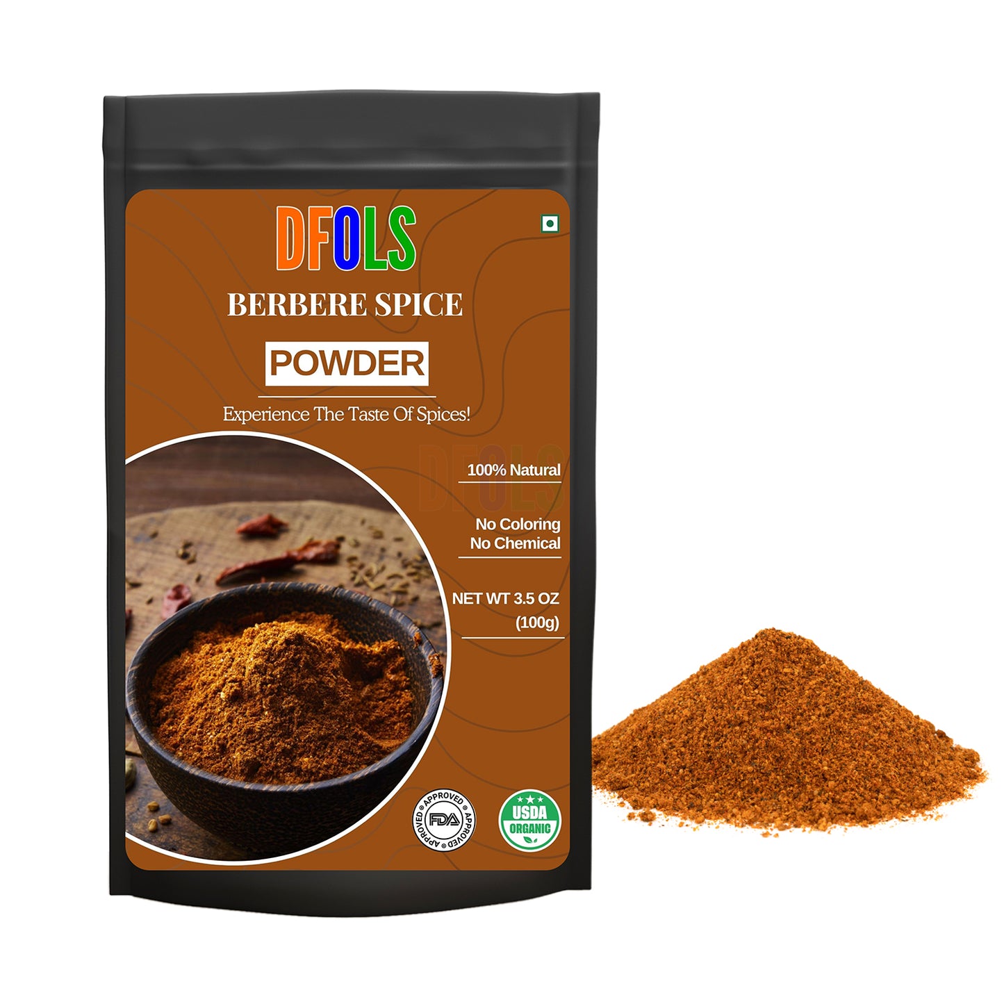 Authentic Organic Berbere Spice Powder – Bold, Spicy, Aromatic Ethiopian Seasoning for Curries, Stews, Meat, Veggies, and Everyday Cooking - DFOLS