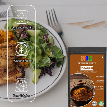 Authentic Organic Berbere Spice Powder – Bold, Spicy, Aromatic Ethiopian Seasoning for Curries, Stews, Meat, Veggies, and Everyday Cooking - DFOLS