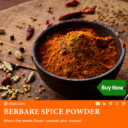 Authentic Organic Berbere Spice Powder – Bold, Spicy, Aromatic Ethiopian Seasoning for Curries, Stews, Meat, Veggies, and Everyday Cooking - DFOLS