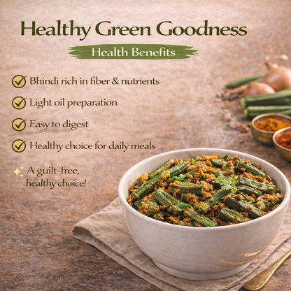 Bhindi Masala | Authentic North Indian Okra Curry | Heat & Serve Ready Meal | Rich Tomato & Spice Blend | Homemade Taste