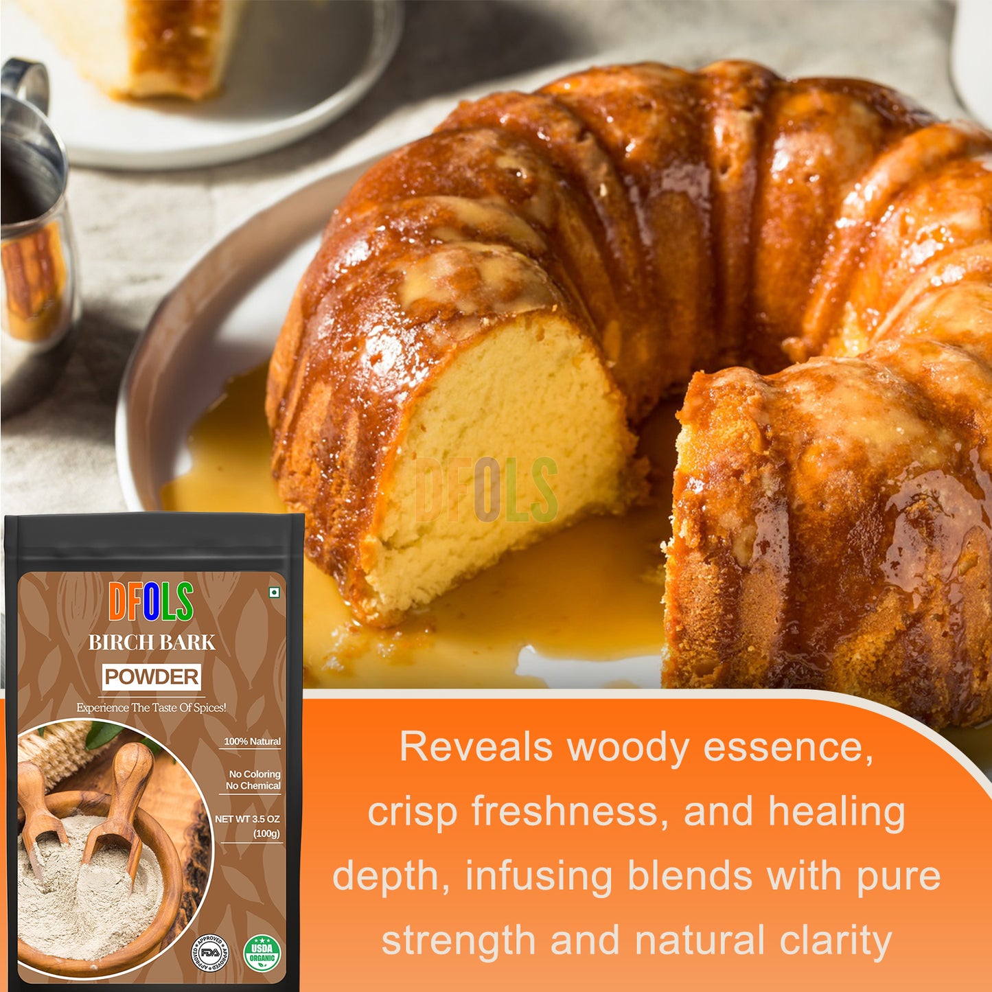 Organic Birch Bark Powder – Natural Health Supplement for Digestive Support, Skin Health, and Immune Boost