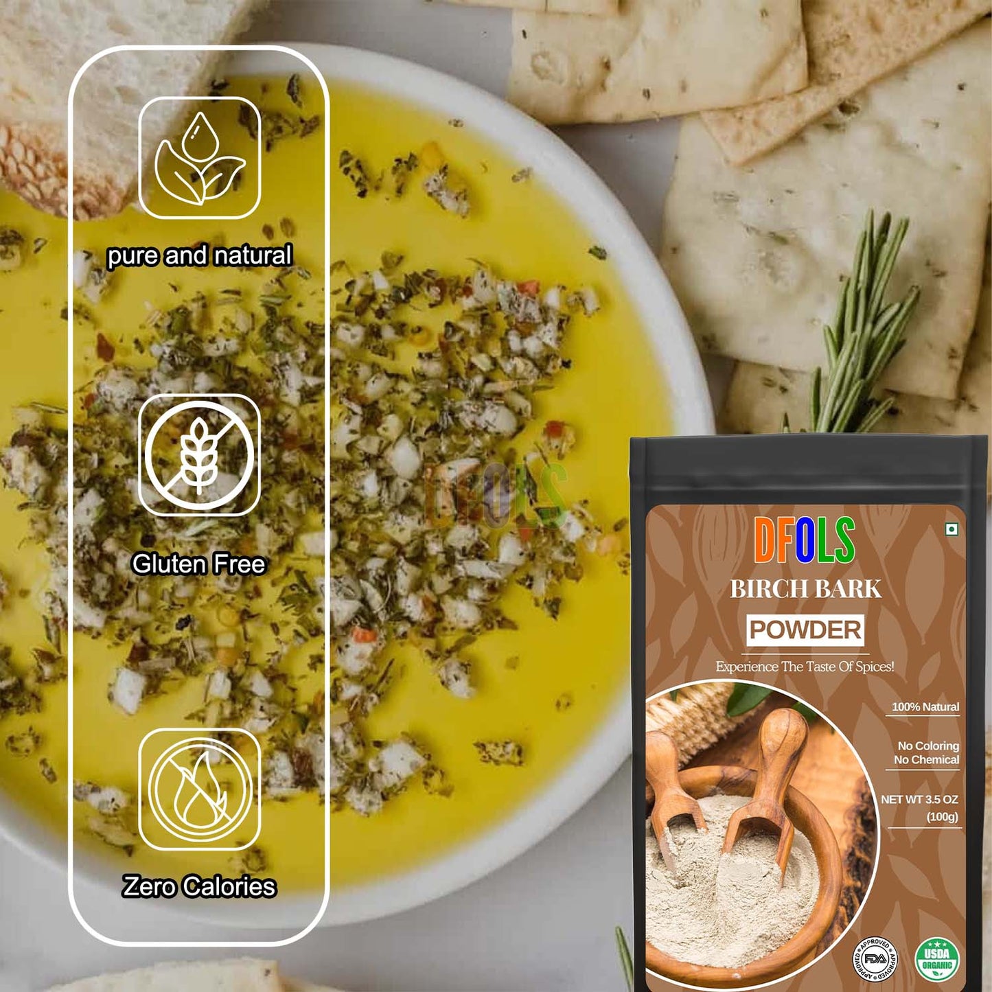 Organic Birch Bark Powder – Natural Health Supplement for Digestive Support, Skin Health, and Immune Boost