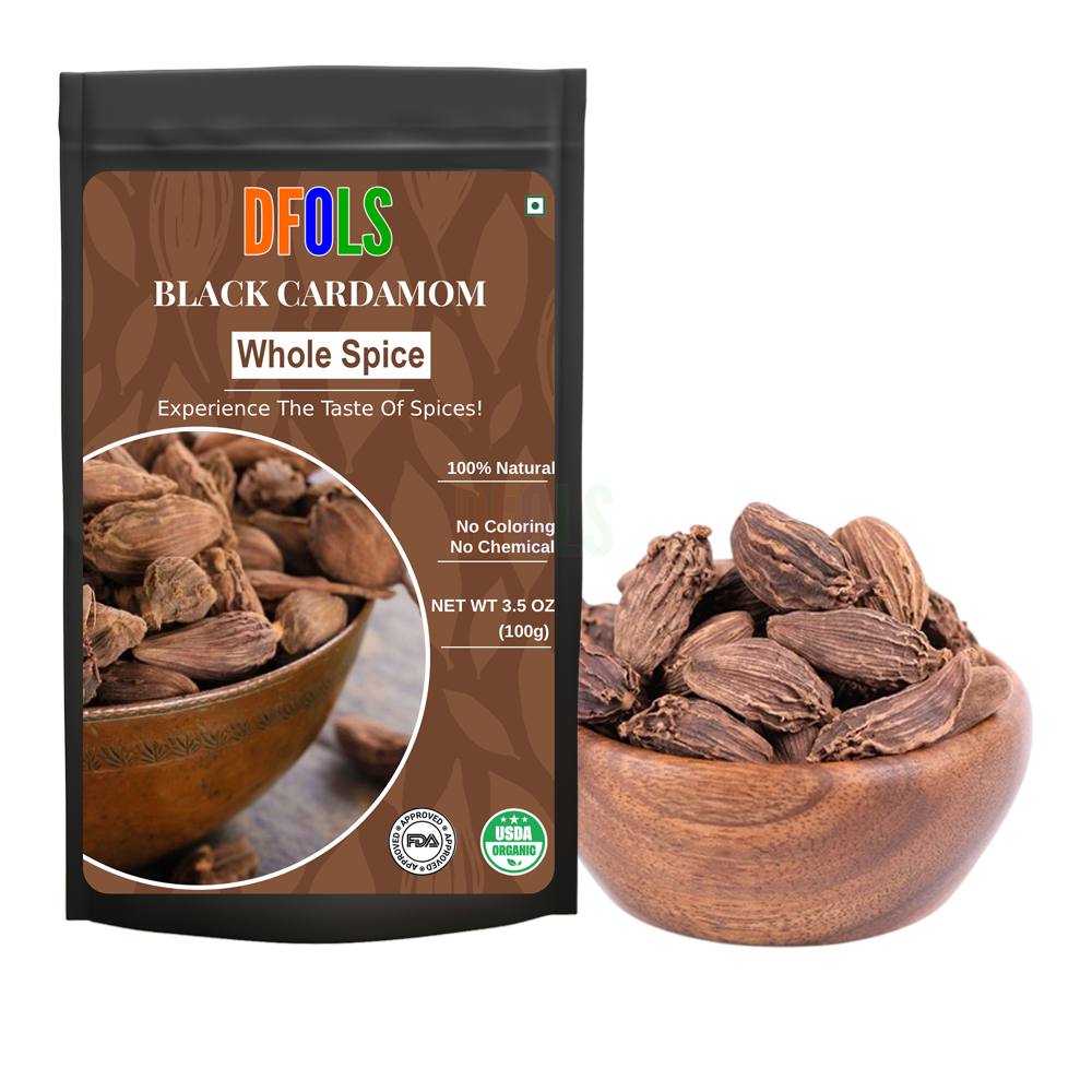 DFOLS Black Cardamom Whole Spice Cooking 0.22lb 3.5oz 100g ブラックカルダモン