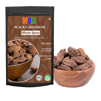 DFOLS Black Cardamom Whole Spice Cooking 0.22lb 3.5oz 100g ブラックカルダモン