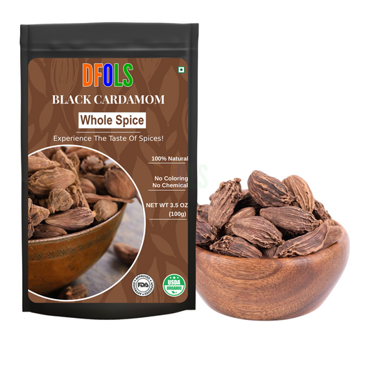 DFOLS Black Cardamom Whole Spice Cooking 0.22lb 3.5oz 100g ブラックカルダモン