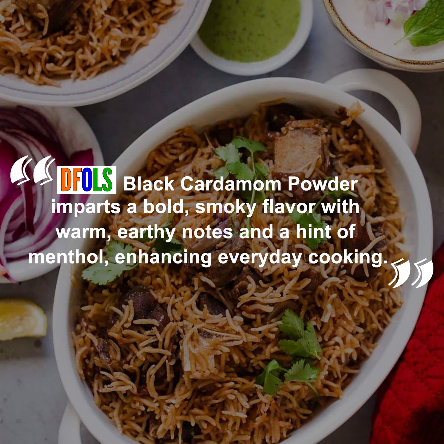 Organic Black Cardamom Powder – 100% Pure & Natural Whole Spice | Premium Aromatic Spice for Cooking, Baking, Marinades, Curries & Seasoning - DFOLS