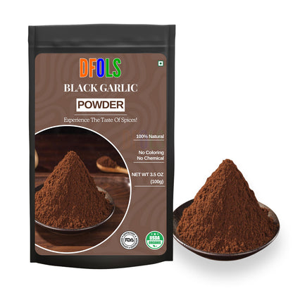 Premium Fermented Black Garlic Powder for Enhanced Flavor, Antioxidants, and Versatile Cooking Uses - DFOLS