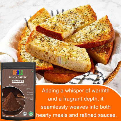 Premium Fermented Black Garlic Powder for Enhanced Flavor, Antioxidants, and Versatile Cooking Uses - DFOLS