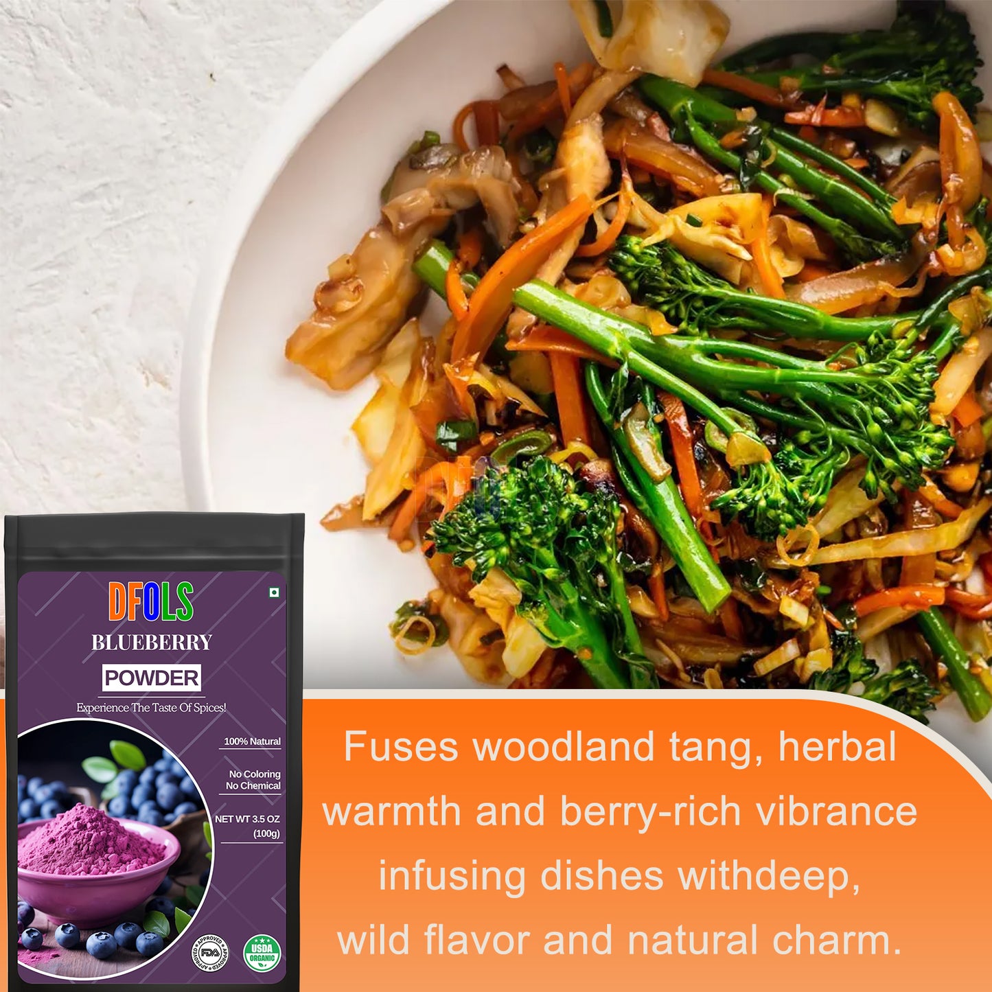 Pure Organic Blueberry Powder – Nutrient-Rich Superfood for Smoothies, Baking, and Health Benefits