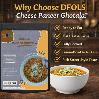 Cheese Paneer Ghotala | Spicy Indian Street-Style Paneer with Cheese | Ready-to-Eat Heat & Serve Meal | Rich, Flavorful, High-Protein Veg Dish