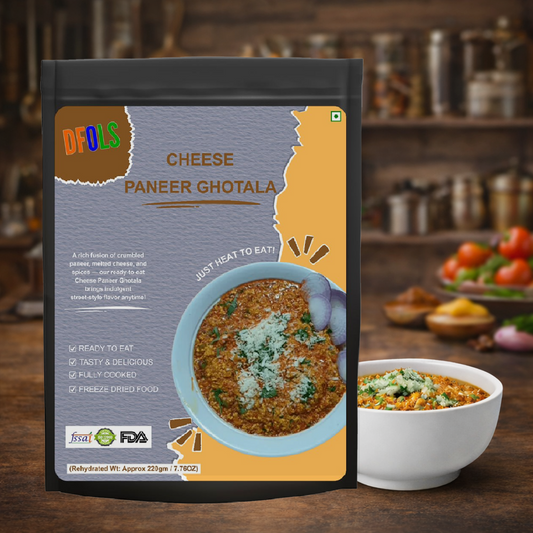 Cheese Paneer Ghotala | Spicy Indian Street-Style Paneer with Cheese | Ready-to-Eat Heat & Serve Meal | Rich, Flavorful, High-Protein Veg Dish