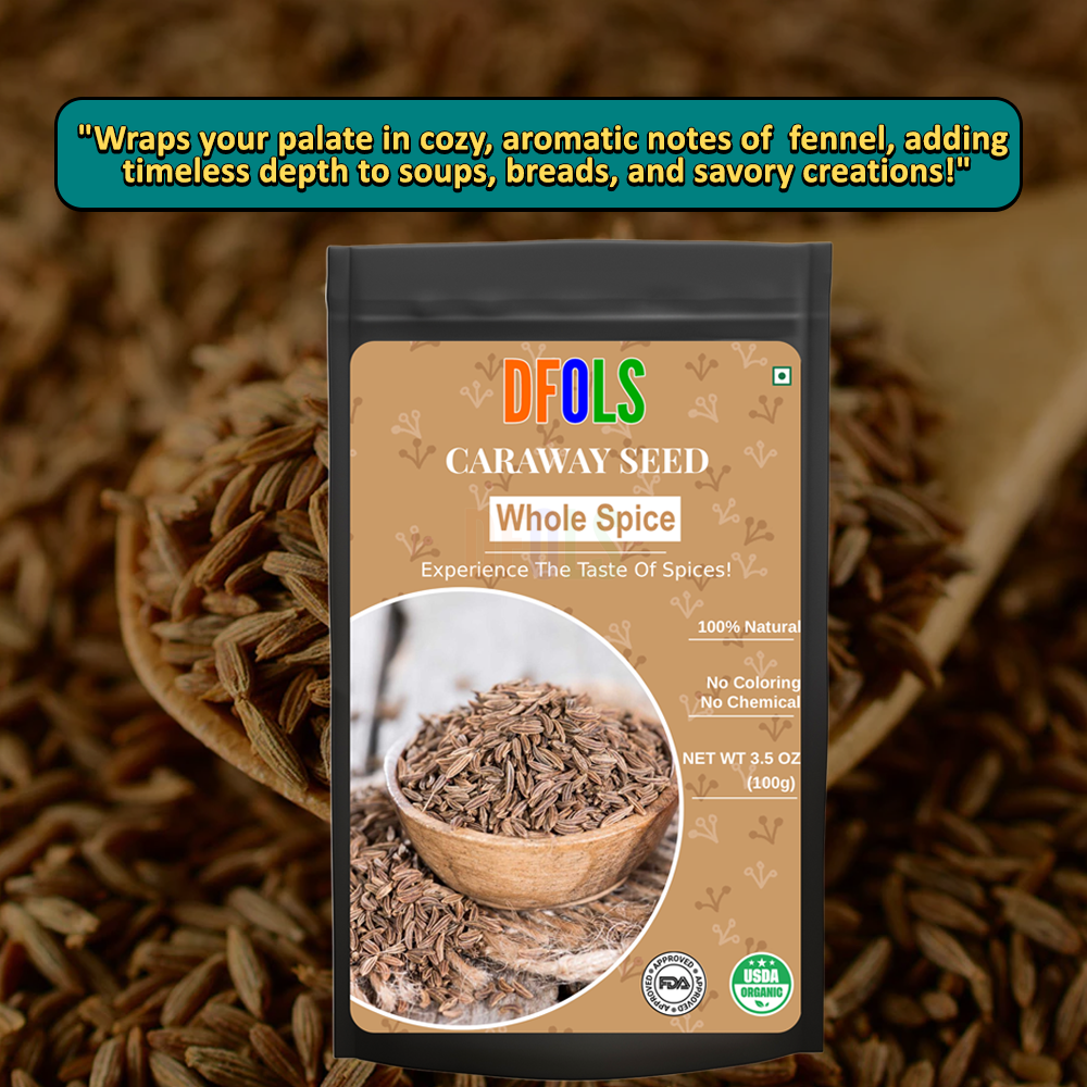 DFOLS Caraway Seed Whole Spice Cooking 0.22lb 3.5oz 100g キャラウェイシード