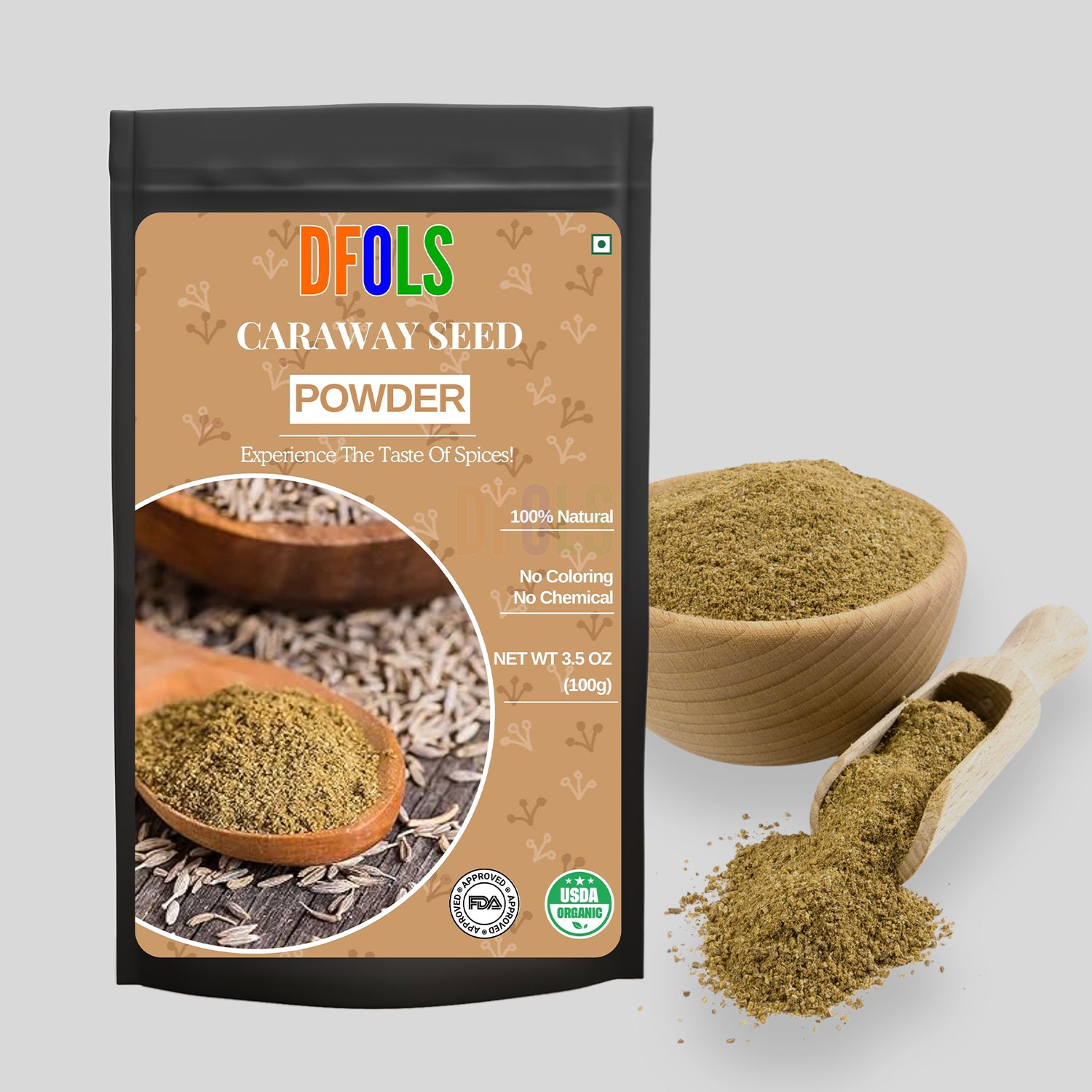Caraway Seeds - 100% organic ,Ground  ingredient in harissa, great for rye bread, pickles, sauces and spice blends. - DFOLS