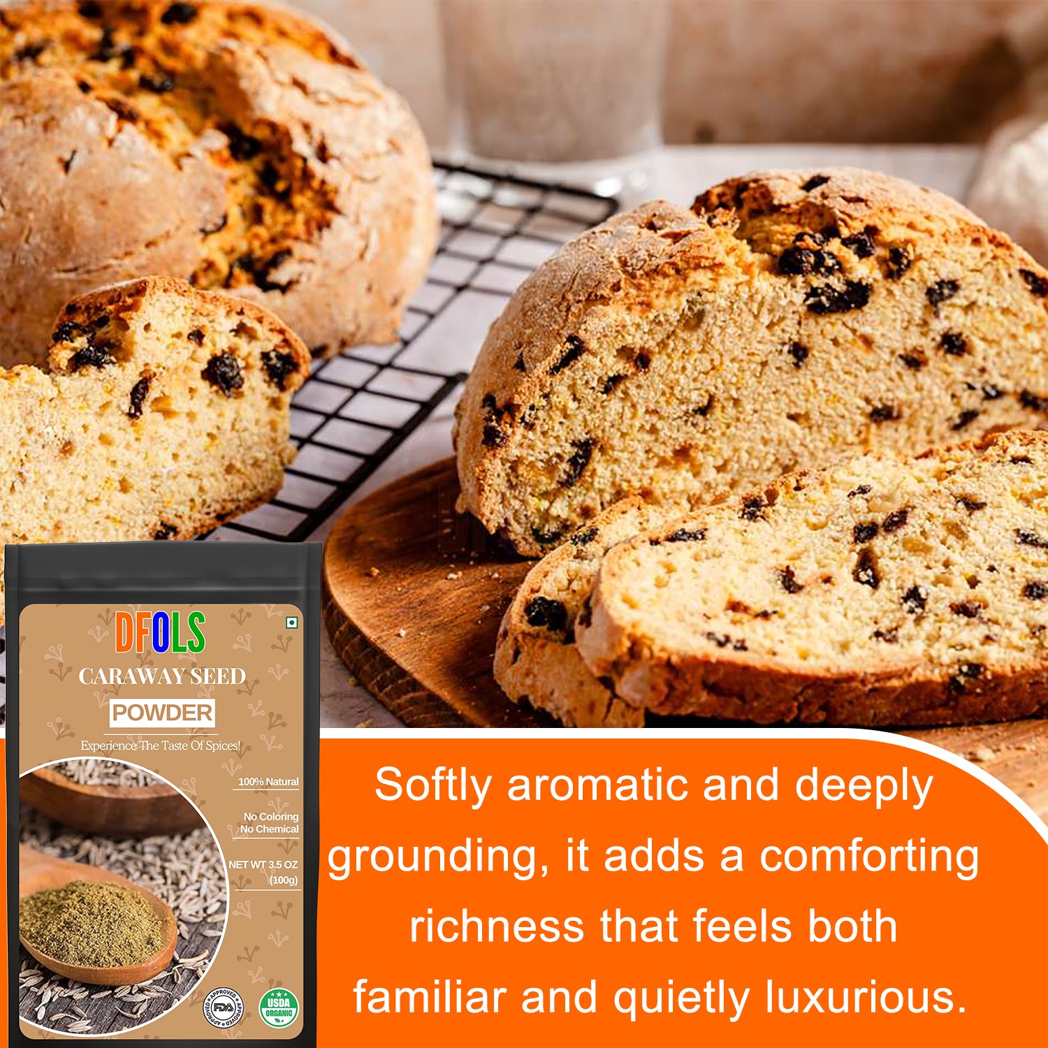 Caraway Seeds - 100% organic ,Ground  ingredient in harissa, great for rye bread, pickles, sauces and spice blends. - DFOLS