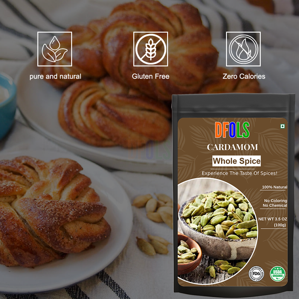 DFOLS Cardamom Whole Spice Cooking 0.22lb 3.5oz 100g カルダモンパウダー