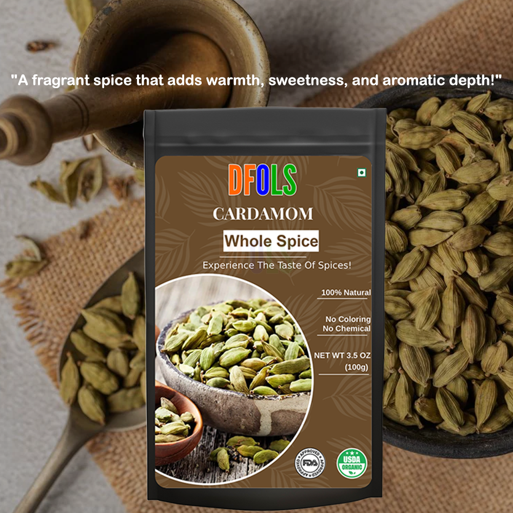 DFOLS Cardamom Whole Spice Cooking 0.22lb 3.5oz 100g カルダモンパウダー