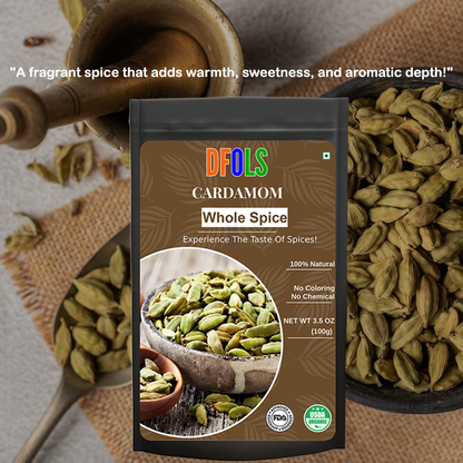 DFOLS Cardamom Whole Spice Cooking 0.22lb 3.5oz 100g カルダモンパウダー