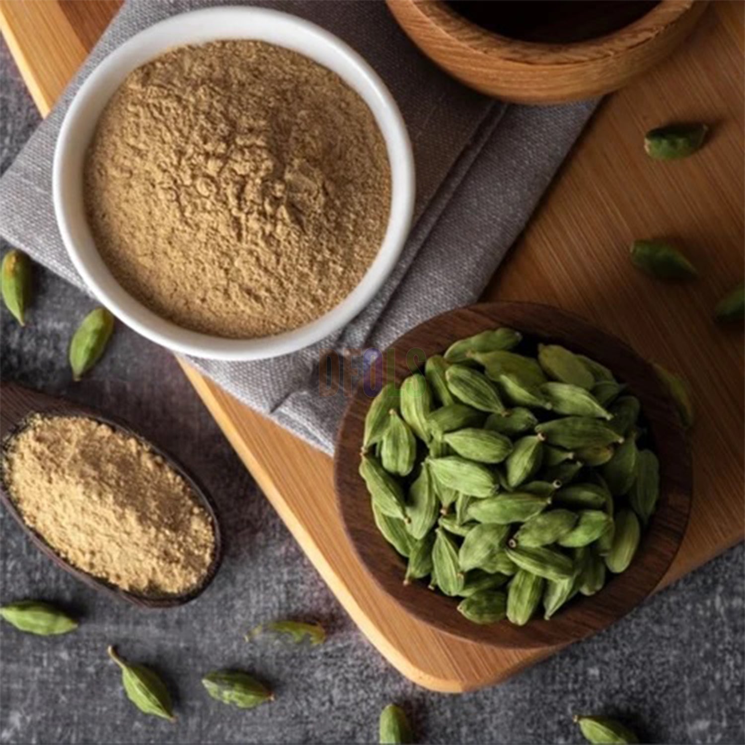 Pure Ground Cardamom Powder | Strong Aroma & Rich Flavor | Ideal for Baking, Sweets, Curries, Chai & More | Fresh Premium Quality Elaichi Spice - DFOLS