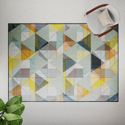DFOLS Geometric Printed Area Rug – Modern Anti-Skid Decorative Carpet