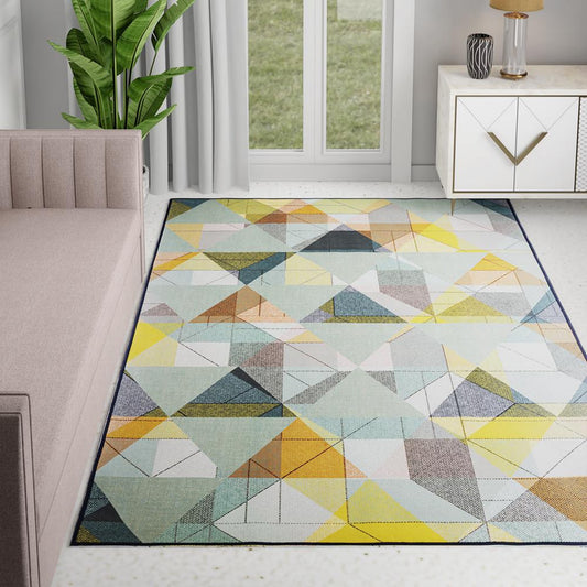 DFOLS Geometric Printed Area Rug – Modern Anti-Skid Decorative Carpet