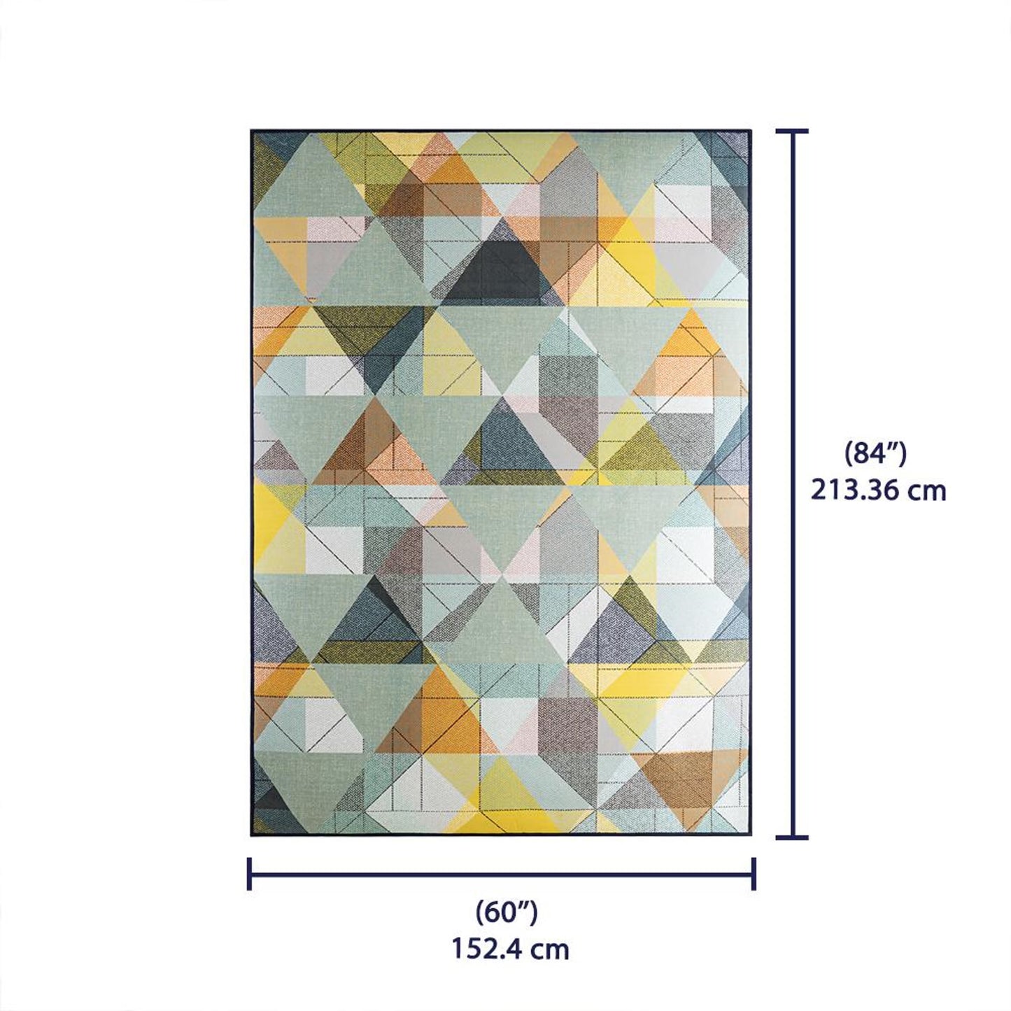 DFOLS Geometric Printed Area Rug – Modern Anti-Skid Decorative Carpet