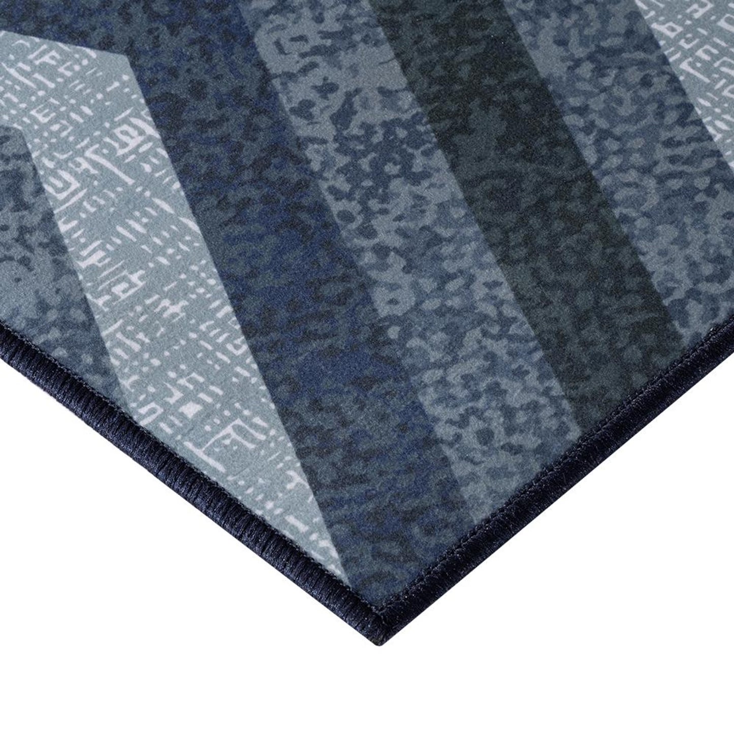 DFOLS Megan Diamond Pattern Printed Area Rug – Modern Blue Anti-Skid Carpet