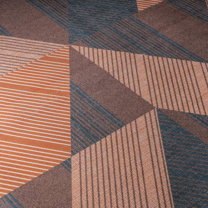 DFOLS Oscar Geometric Printed Area Rug – Modern Multicolor Anti-Skid Carpet